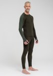 Langærmet t-shirt, 100% uld, Grøn