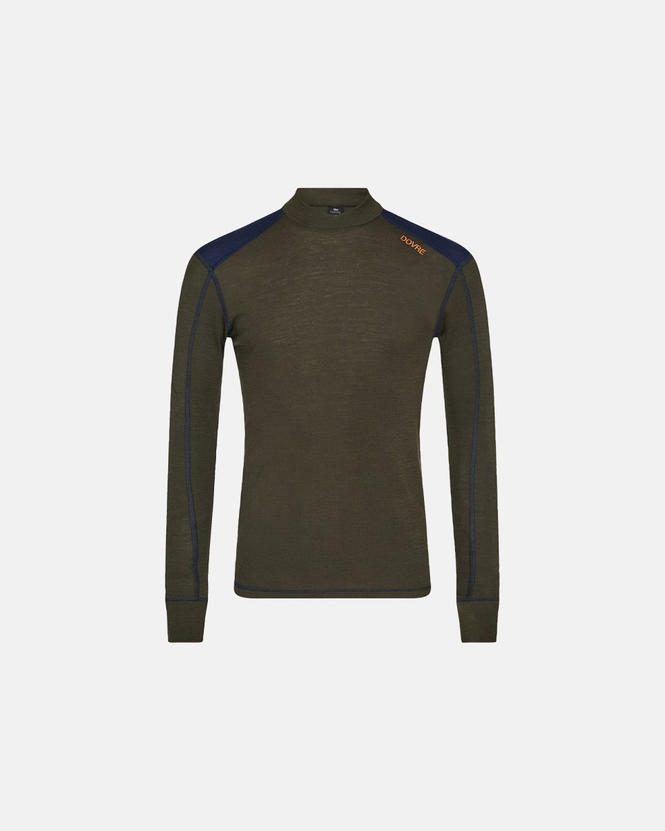Dovre Langærmet t-shirt | 100% uld | Grøn - M