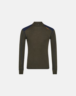 Langærmet t-shirt | 100% uld | Grøn -Dovre