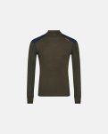 Langærmet t-shirt, 100% uld, Grøn