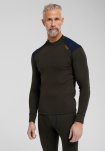 Langærmet t-shirt, 100% uld, Grøn