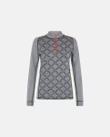 Pullover "half zip", 100% uld, Grå