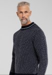 Pullover "strik" | 100% uld | Navy -Dovre