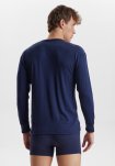 Langærmet t-shirt "wool", 100% merino uld, Navy