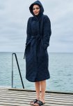 Vinterbadekåbe, fleece, Navy