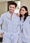 Pyjamasskjorte, Økologisk bomuld, Hvid