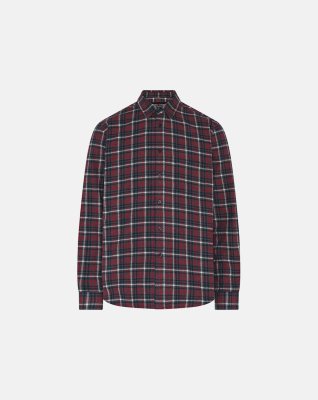 Flannel skjorte, 100% bomuld, Rød