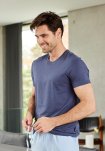 T-shirt o-neck | Bambusviskose | Blå -JBS of Denmark Men