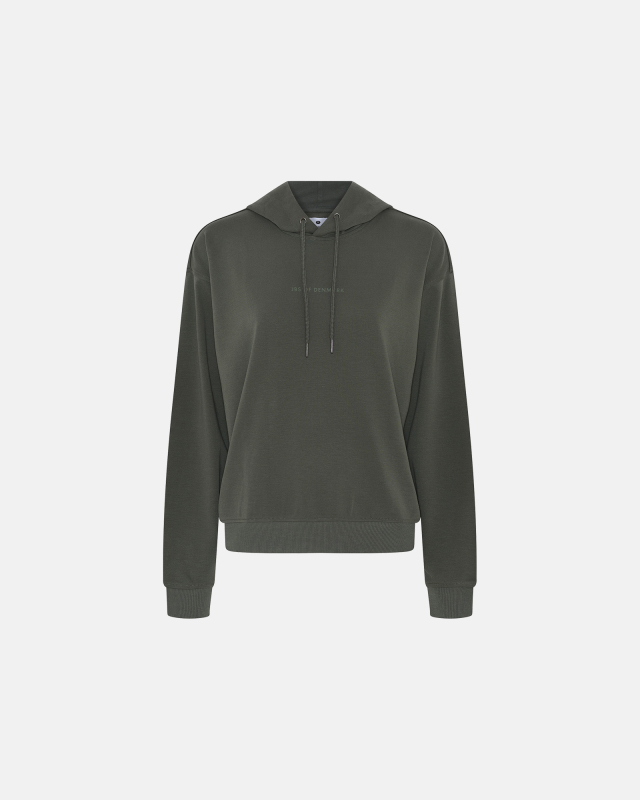 Hoodie med logo | Bambusviskose | Grøn