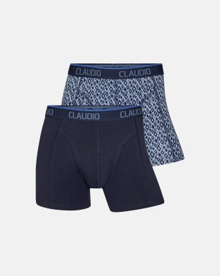 Tights 2-pak, Bomuld, Blå