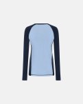 Langærmet t-shirt, 100% merino uld, Blå/navy