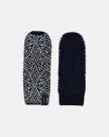 Vanter med mønster, Merino uld, Navy