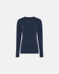 Langærmet t-shirt | 100% merino uld | Navy -Dovre Women