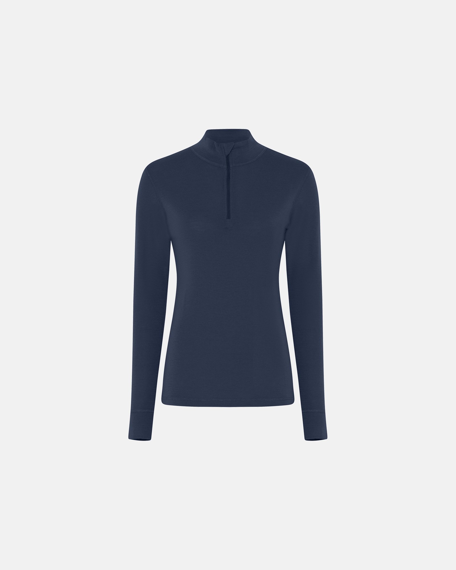 Langærmet t-shirt "half zip" | 100% merino uld | Navy -Dovre Women Langærmet t-shirt "half zip" | 100% merino uld | Navy -Dovre Women