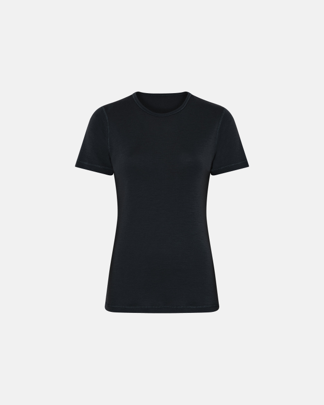 T-shirt | 100% merino uld | Sort