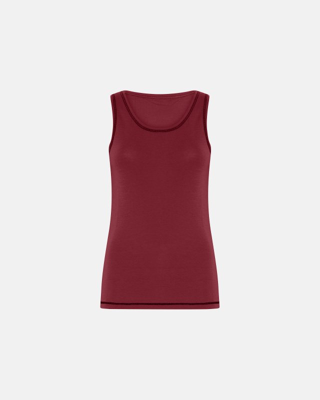Tanktop | 100% merino uld | Rød