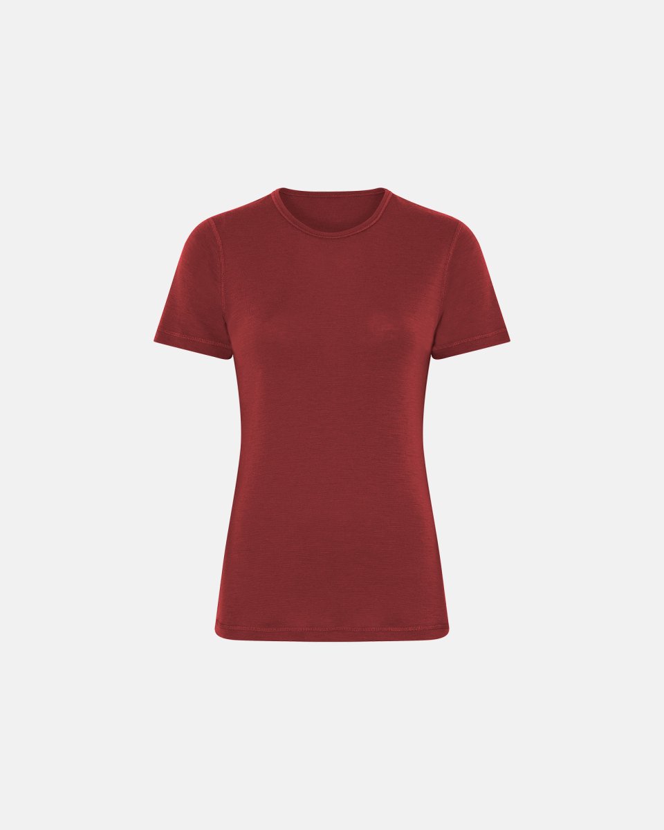 Dovre Women T-shirt | 100% merino uld | Rød - M