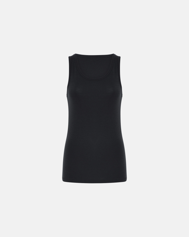 Tanktop | 100% merino uld | Sort