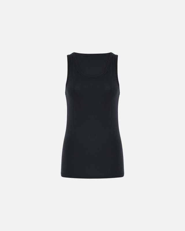 Tanktop | 100% merino uld | Sort