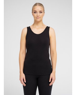 Tanktop, 100% merino uld, Sort