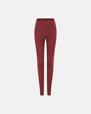 Leggings, 100% merino uld, Rød