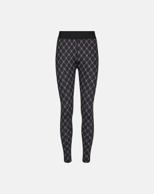 Leggings "Logo", Polyester, Sort