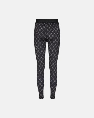 Leggings "Logo", Polyester, Sort