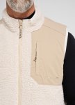 Teddy fleece vest, Polyester, Beige