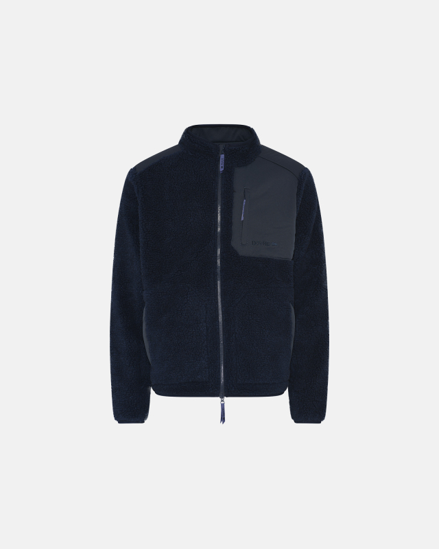 Teddy fleece jakke | Polyester | Navy