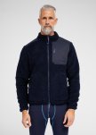Teddy fleece jakke, Polyester, Navy