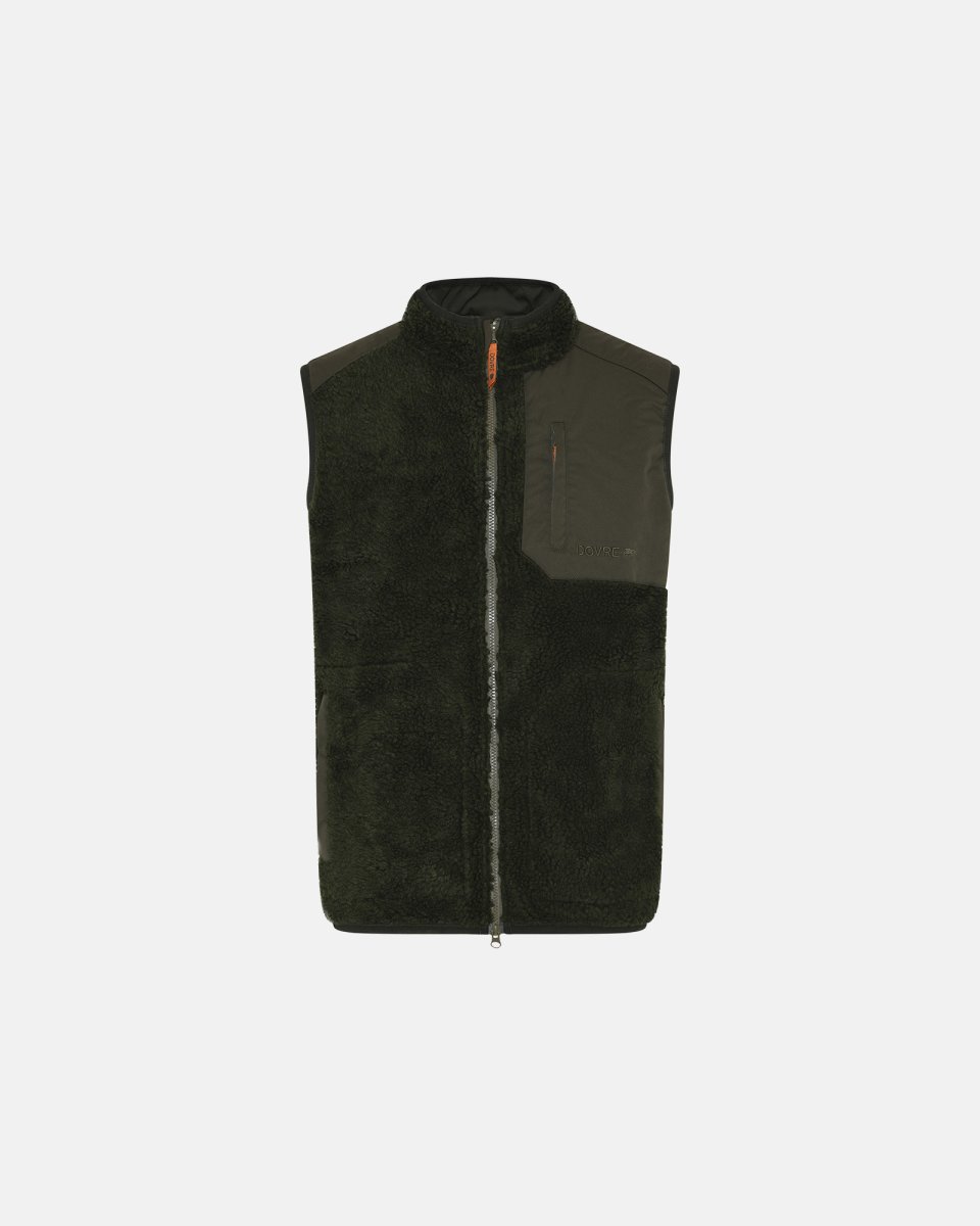 Dovre Teddy fleece vest | Polyester | Grøn - S
