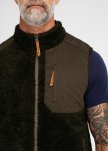 Teddy fleece vest, Polyester, Grøn