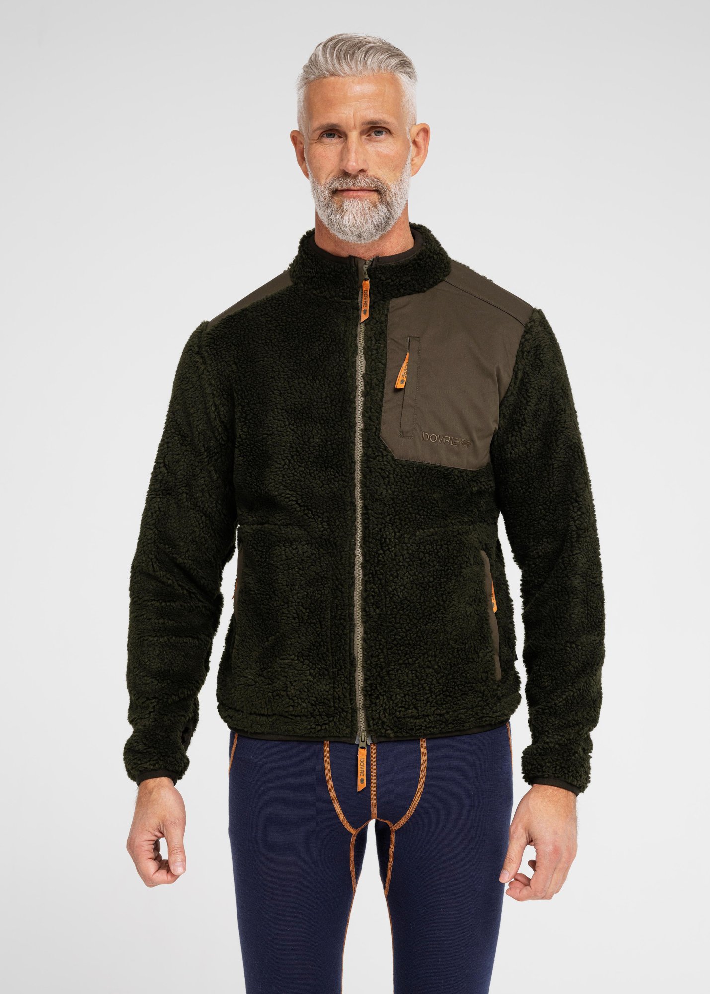 Teddy fleece jakke | Polyester | Grøn -Dovre Teddy fleece jakke | Polyester | Grøn -Dovre