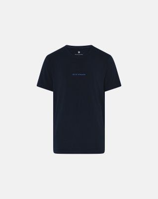 T-shirt med logo, Bambusviskose, Navy