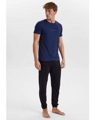 T-shirt med logo, Bambusviskose, Navy