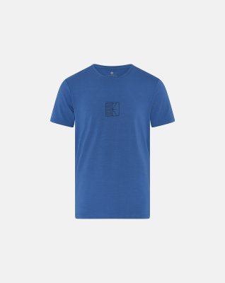 T-shirt med logo, Bambusviskose, Blå
