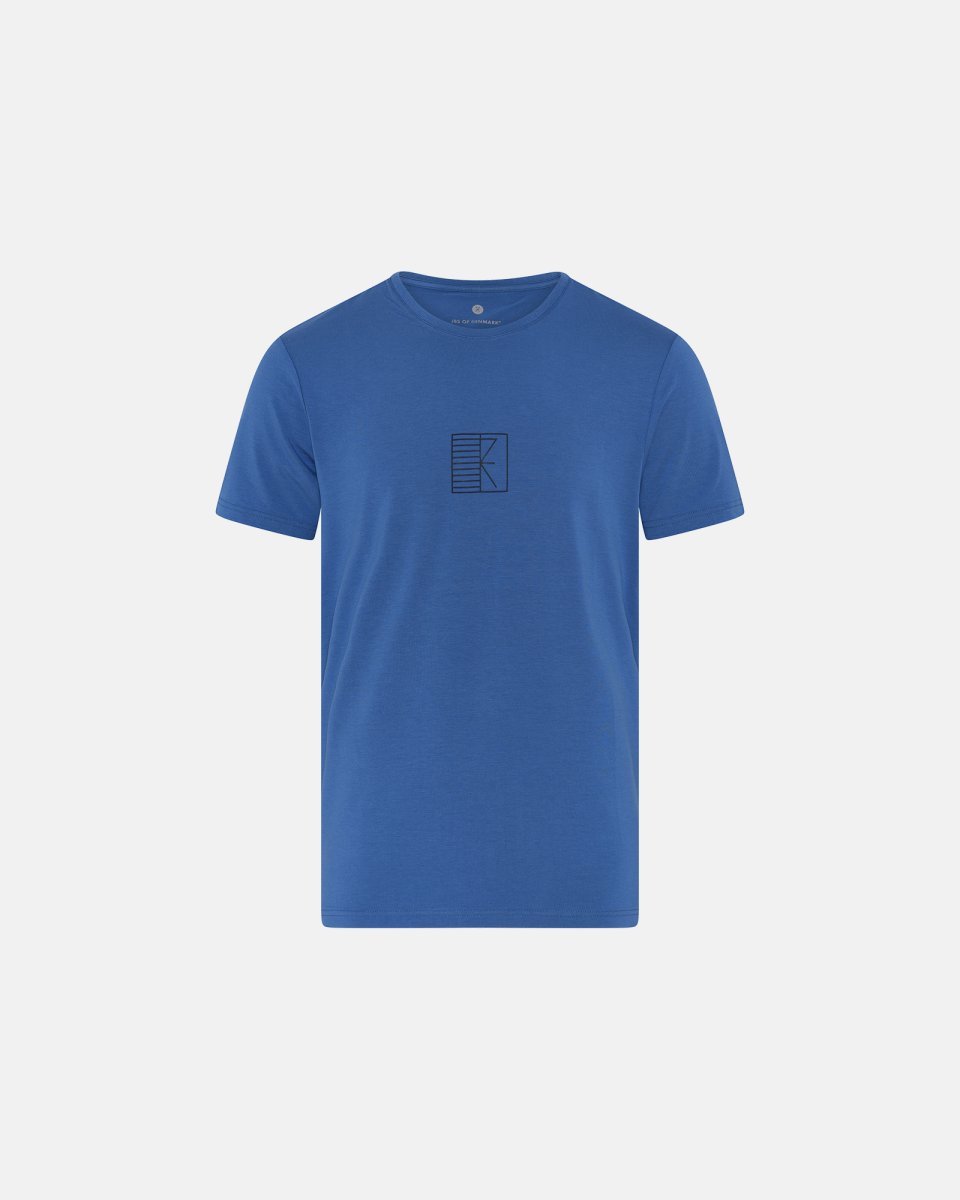 JBS of Denmark Men T-shirt med logo | Bambusviskose | Blå - S