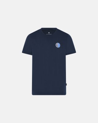 T-shirt o-neck, 100% økologisk bomuld, Navy