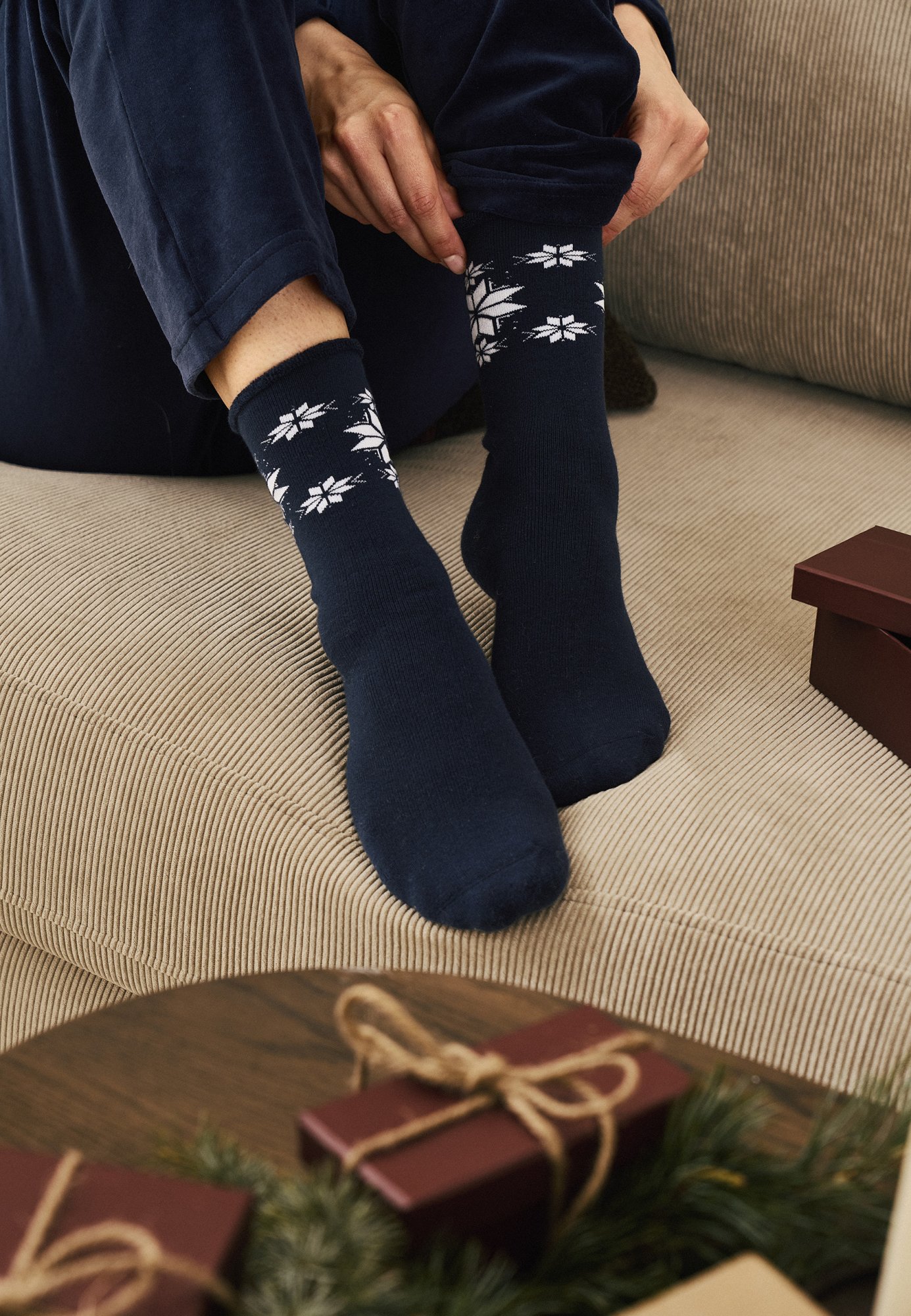 Pyjamas sæt i velour | Bomuld | Navy -Decoy Pyjamas sæt i velour | Bomuld | Navy -Decoy