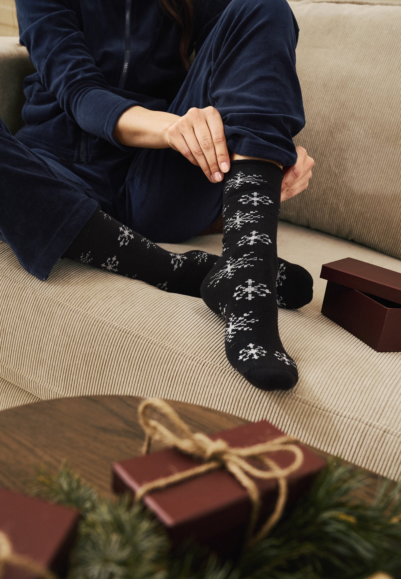 Pyjamas sæt i velour | Bomuld | Navy -Decoy Pyjamas sæt i velour | Bomuld | Navy -Decoy