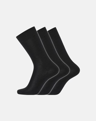 Sokker 3-pak | Økologisk uld | Sort -Dovre