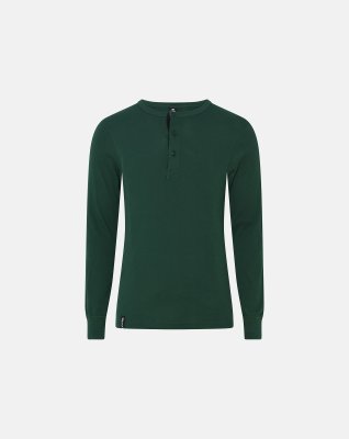 Langærmet t-shirt "Grandad", 100% økologisk bomuld, Grøn