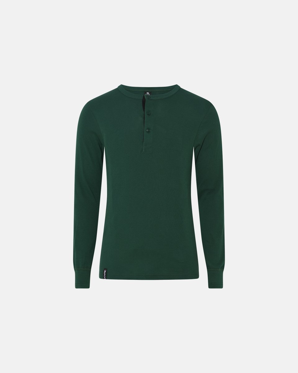 Dovre Langærmet t-shirt "Grandad" | 100% økologisk bomuld | Grøn - S