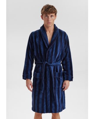 Badekåbe, 100% velour bomuld, Blå
