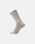 Strømper "no elastic" 3-pak, Uld, Lys sand