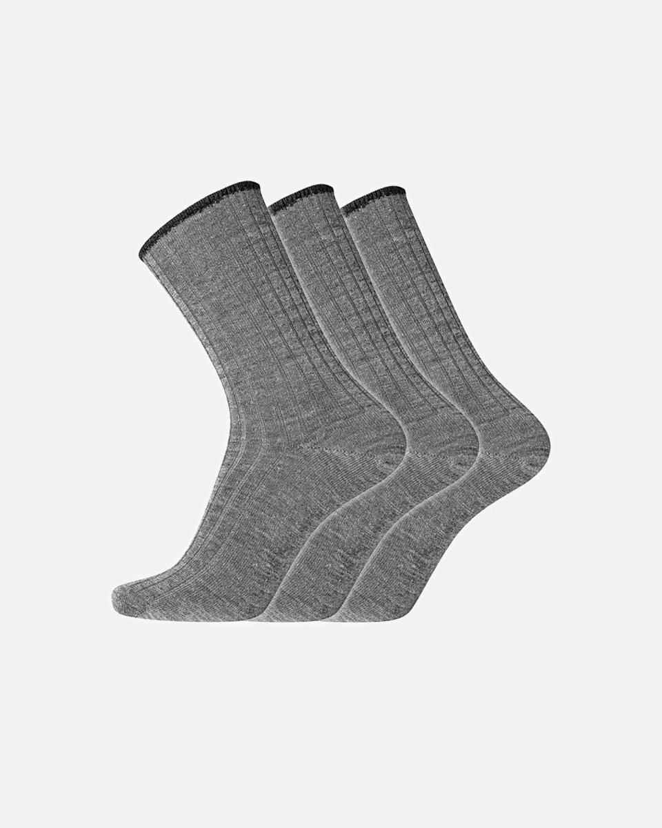 Dovre Strømper "no elastic" 3-pak | Uld | Grå - 45-48
