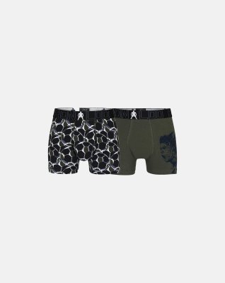 Trunks "kids" 2-pak, Bomuld, Sort/grøn