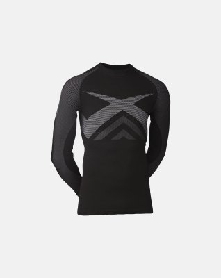 Langærmet t-shirt "multi sport", Polypropylen, Sort