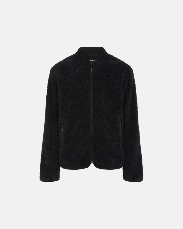Teddy fleece jakke | 100% polyester | Sort