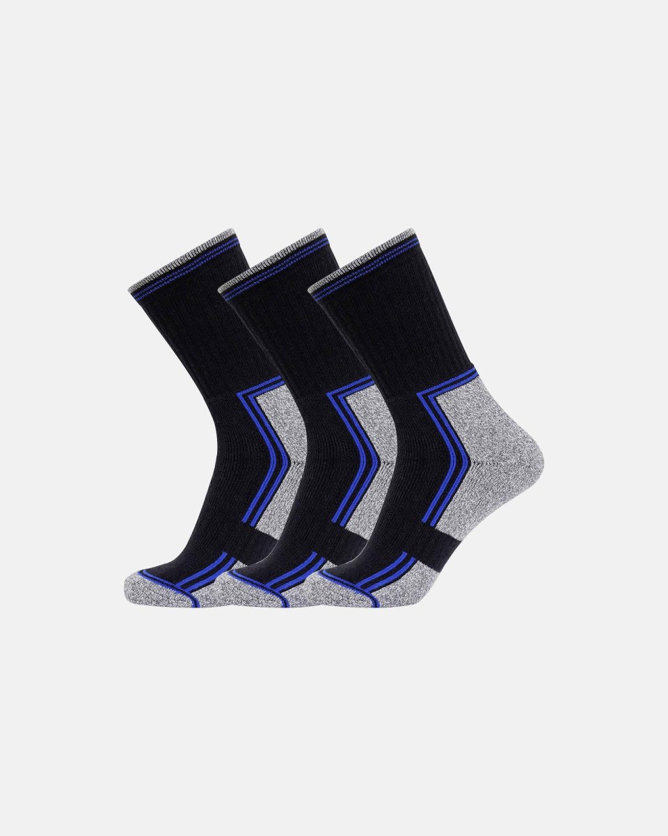ProActive Strømper "active Wear" 3-pak | Bomuld | Sort - 40-43